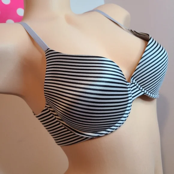 Y2K Victoria's Secret Satin Uplift Semi Demi Underwire Bra Size 34B - Picture 2 of 6